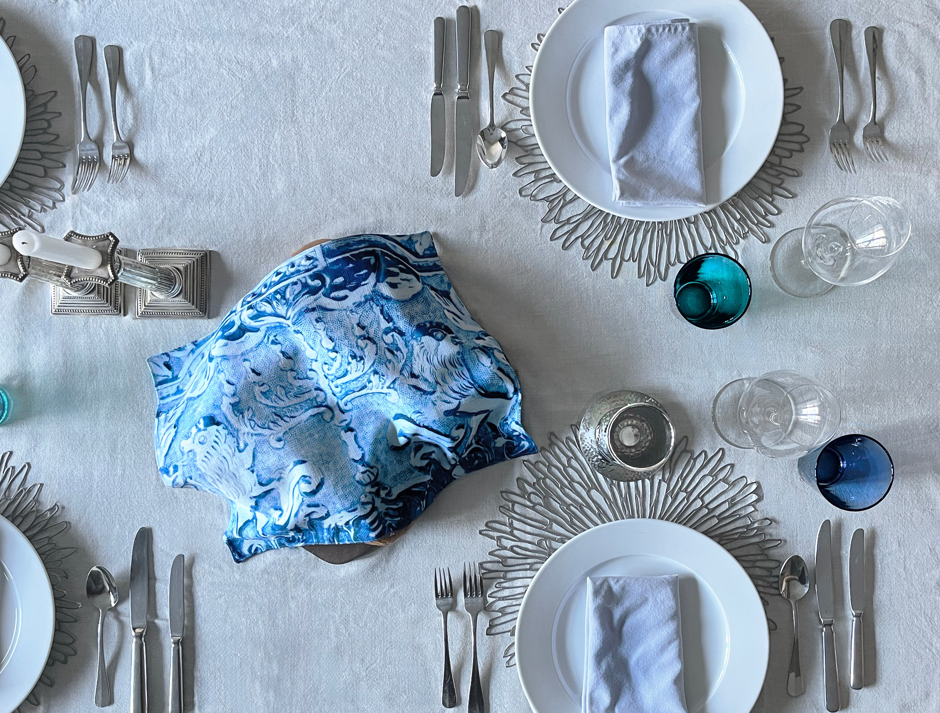 Challah Cover – Lion of Judah – Museum Collection, Turquoise