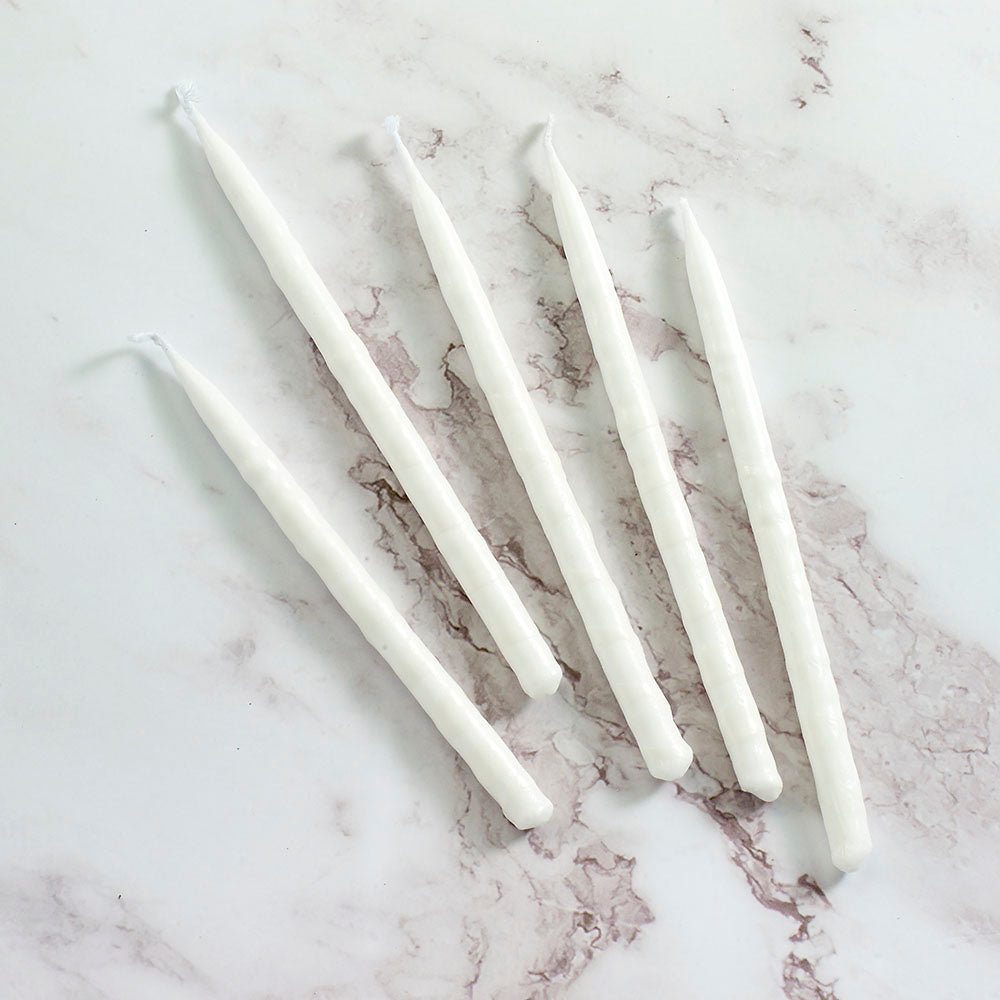 Candles - Chanukah, Premium Frosted White