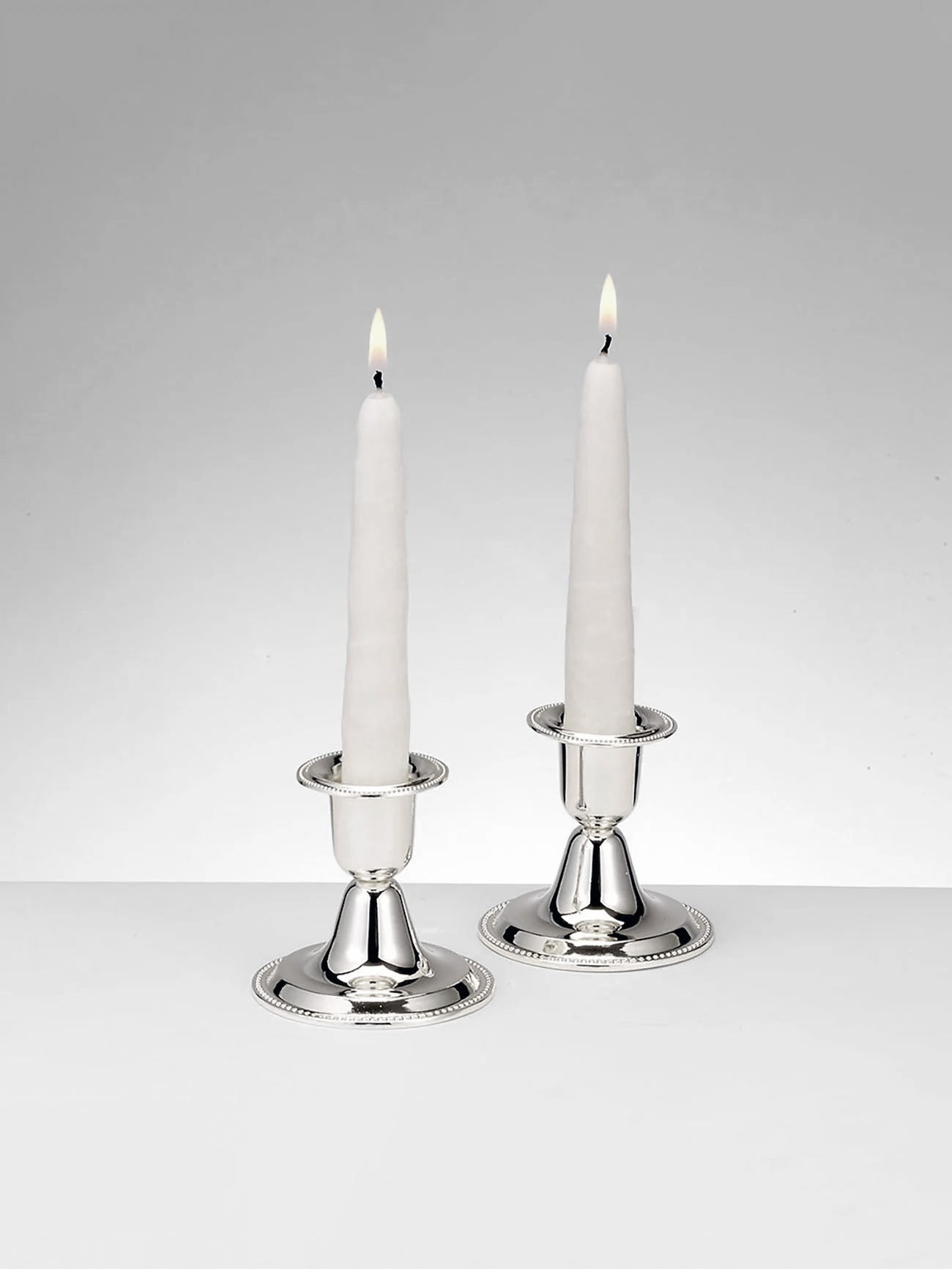 Candlesticks - Traditional Silver Plated, 6.5cm