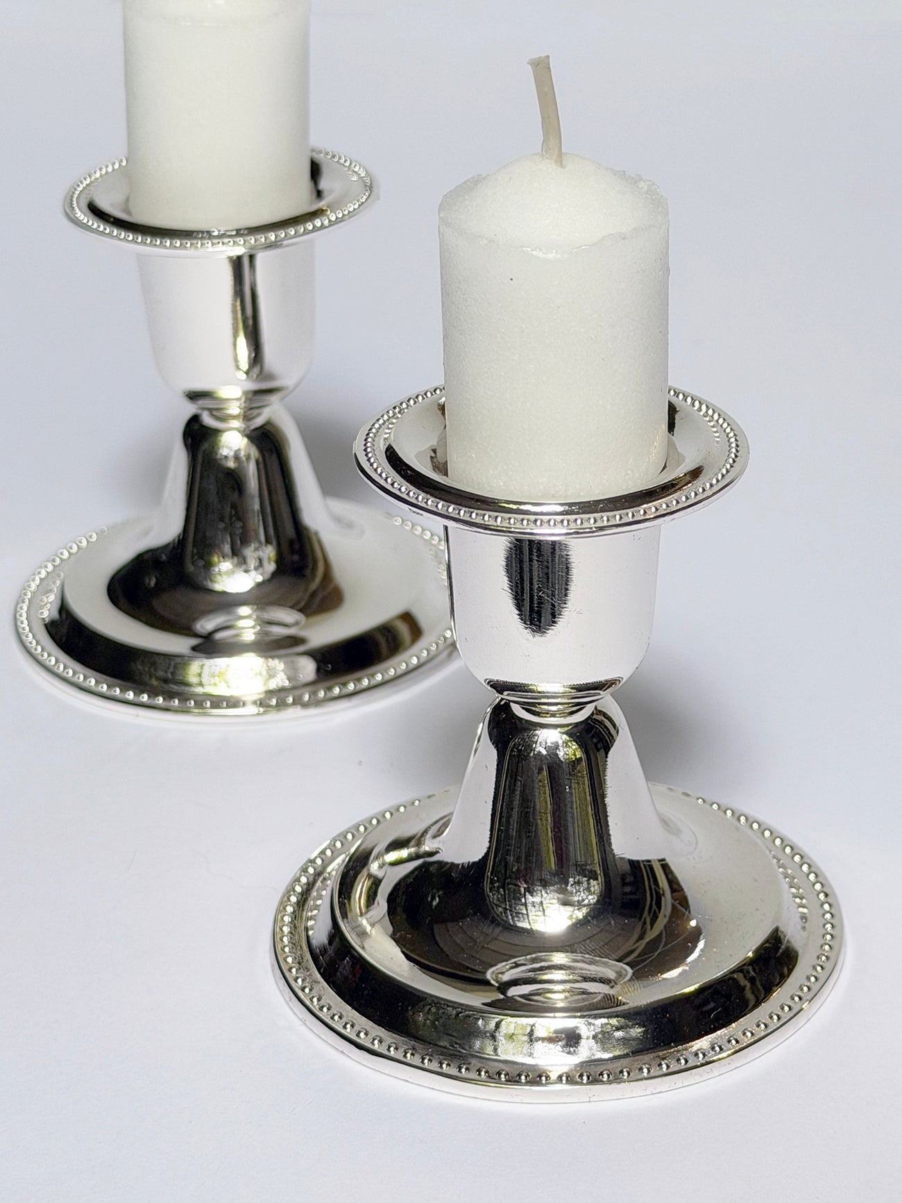 Candlesticks - Traditional Silver Plated, 6.5cm