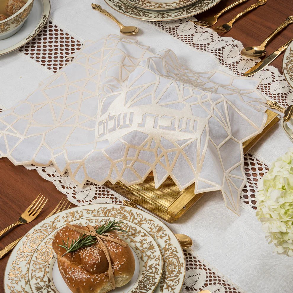 Challah Cover - Apeloig, Geometric, Cream