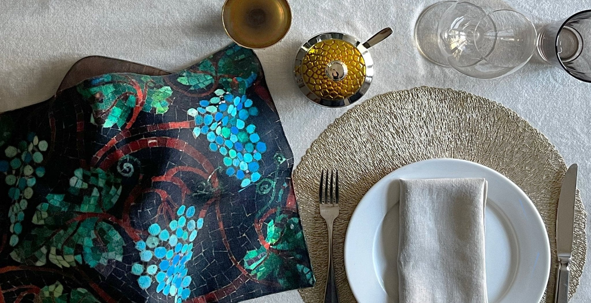 Challah Cover - Grape Vine Mosaic