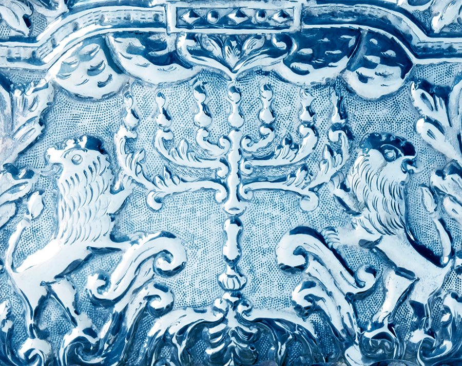 Challah Cover – Lion of Judah – Museum Collection, Blue