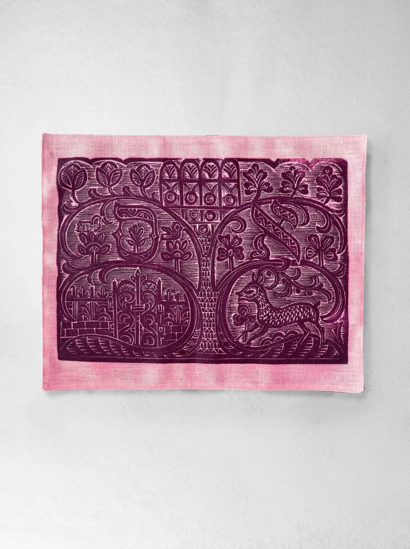Challah Cover – Tree of Life – Museum Collection, Rose colour