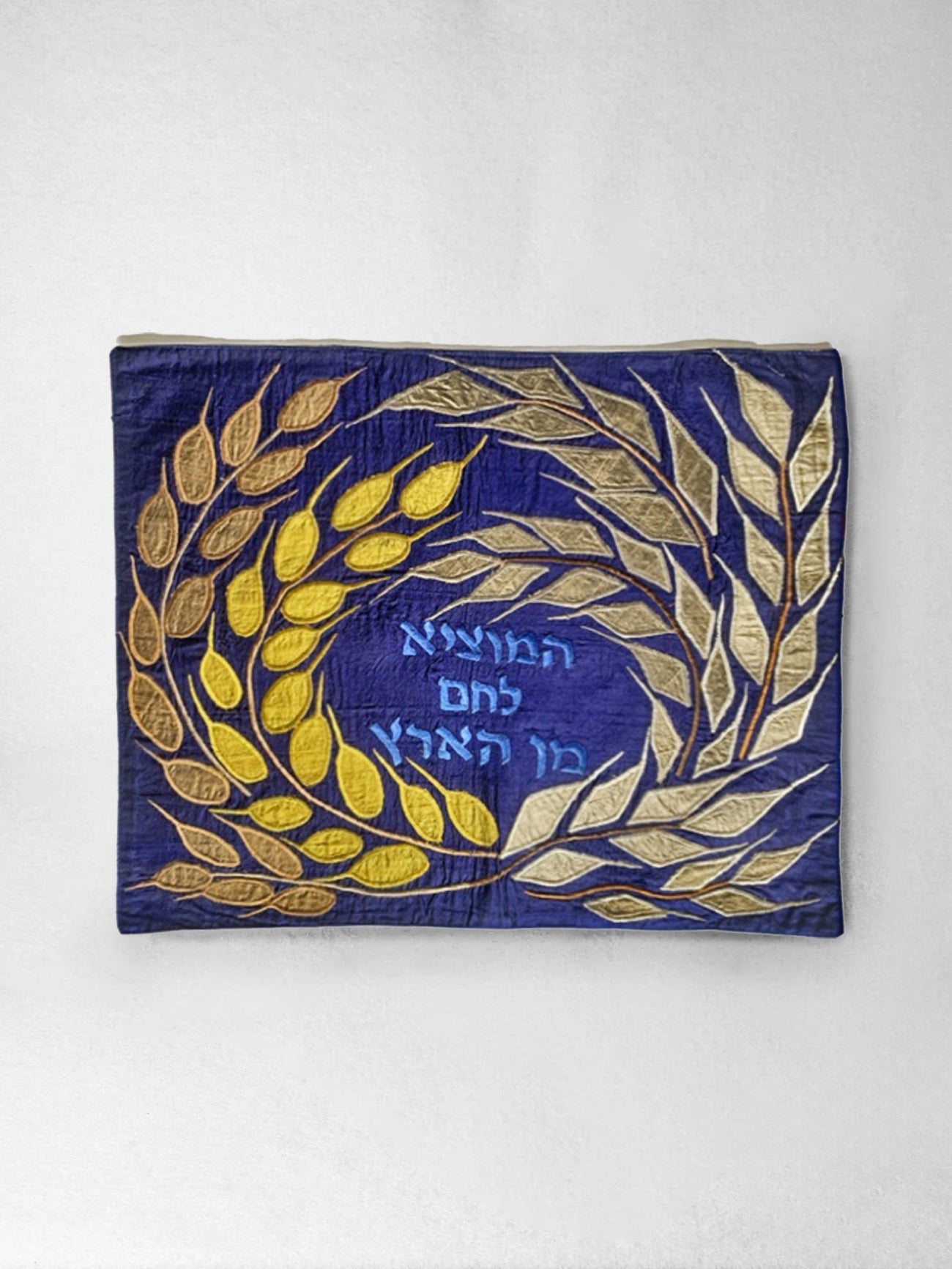 Challah Cover - Wheat, Blue