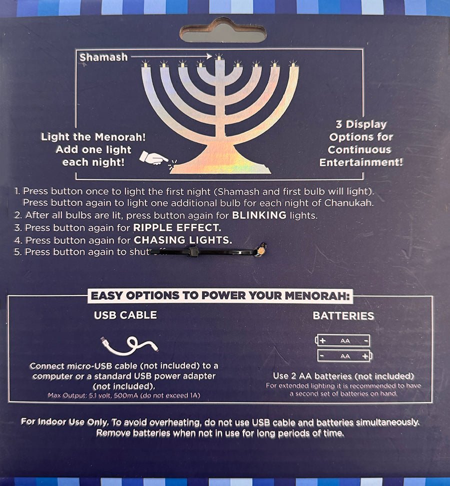 Chanukiah - Electric "Go Menorah"
