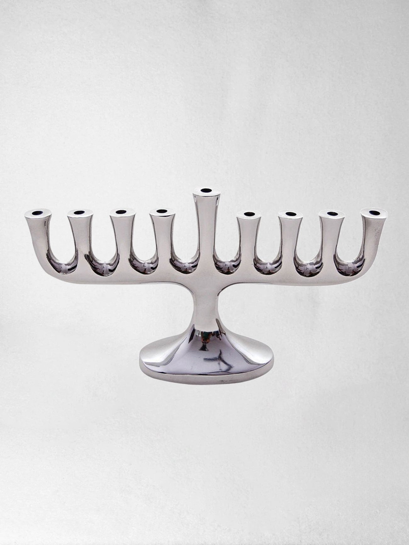 Chanukiah - Polished Aluminium