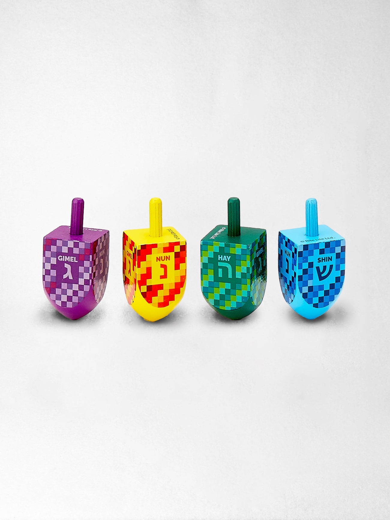 Dreidel - Painted Wood, large