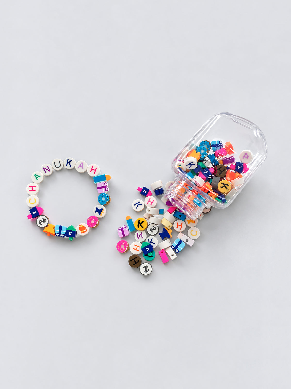 Chanukah Dreidel - Filled With Beads (Approx 116 Beads)