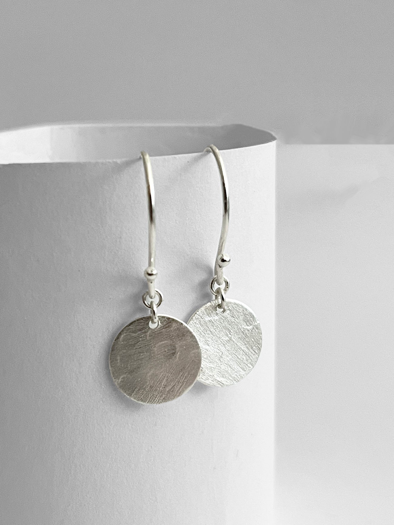 Earrings - Silver Disc