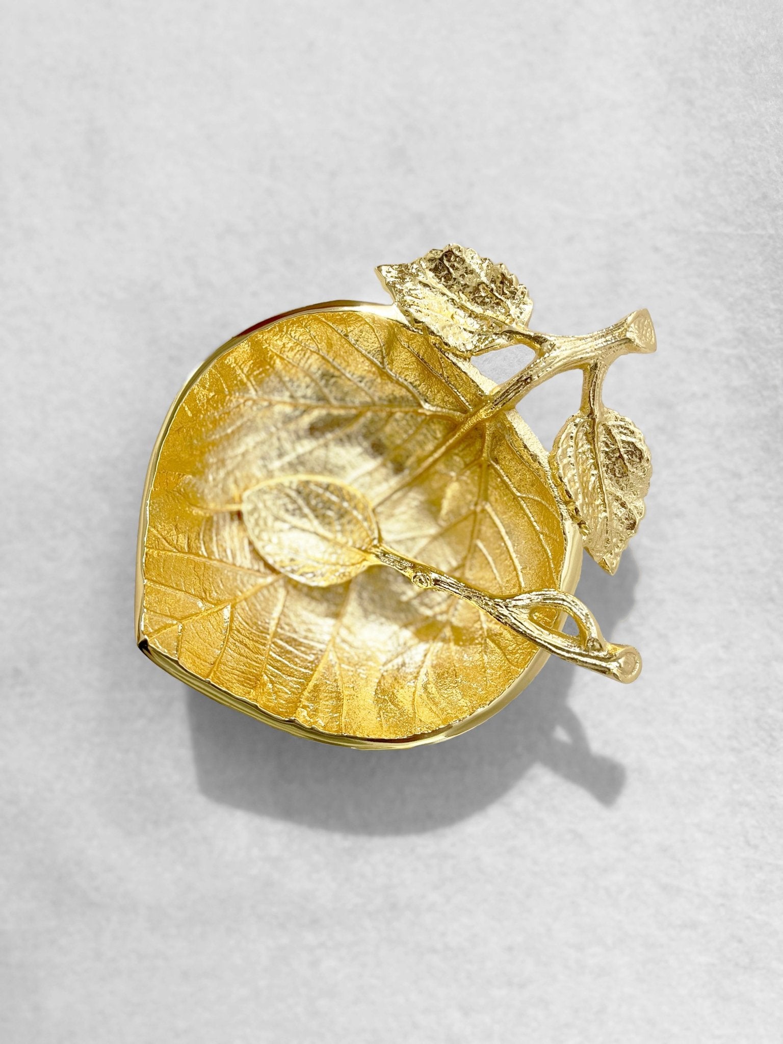 Honey Dish - Golden Leaf