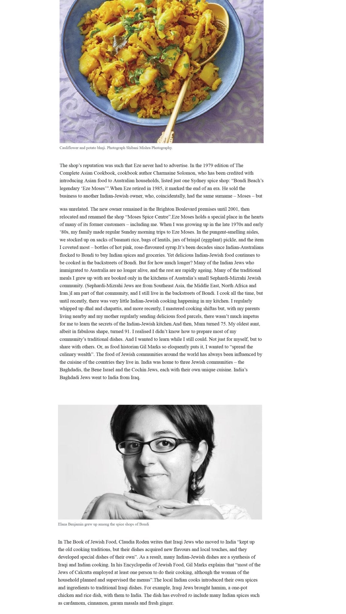 Indian - Jewish Food - Elana Benjamin