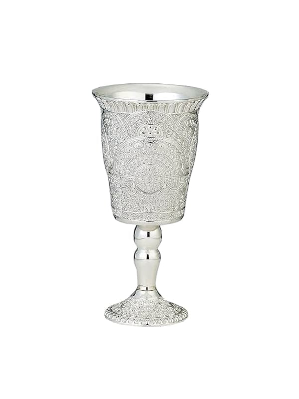 Kiddush Cup - Filigree, silver plated