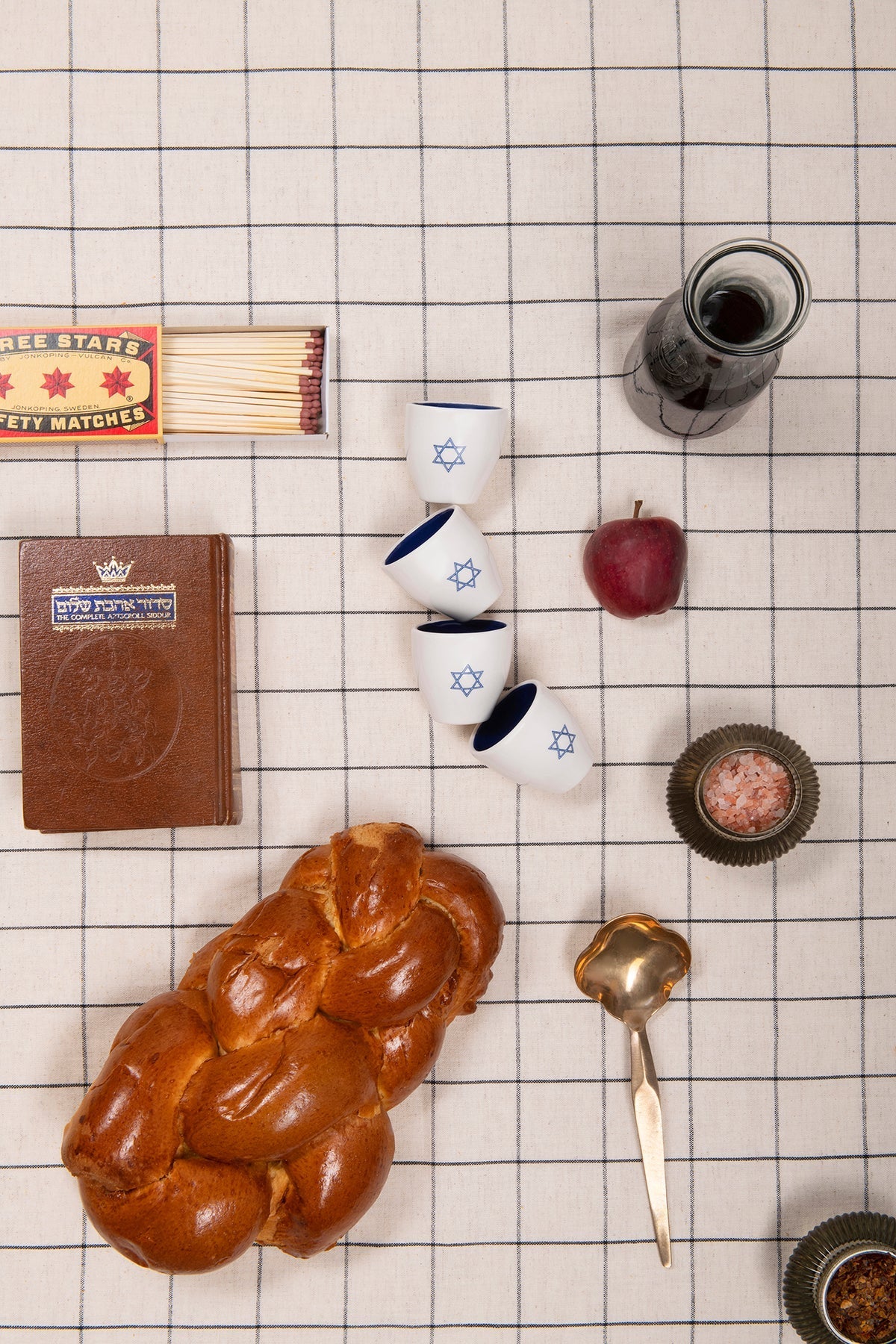 Kiddush Cup Set - Mensch, Chai Modern