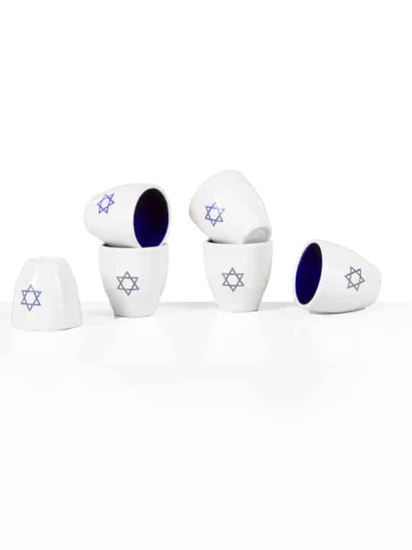 Kiddush Cup Set - Mensch, Chai Modern
