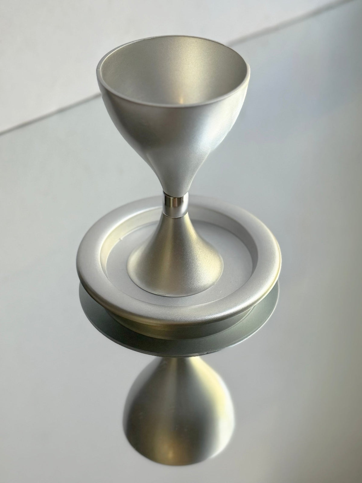 Kiddush Cup - Tall Silvered, Emanuel Design