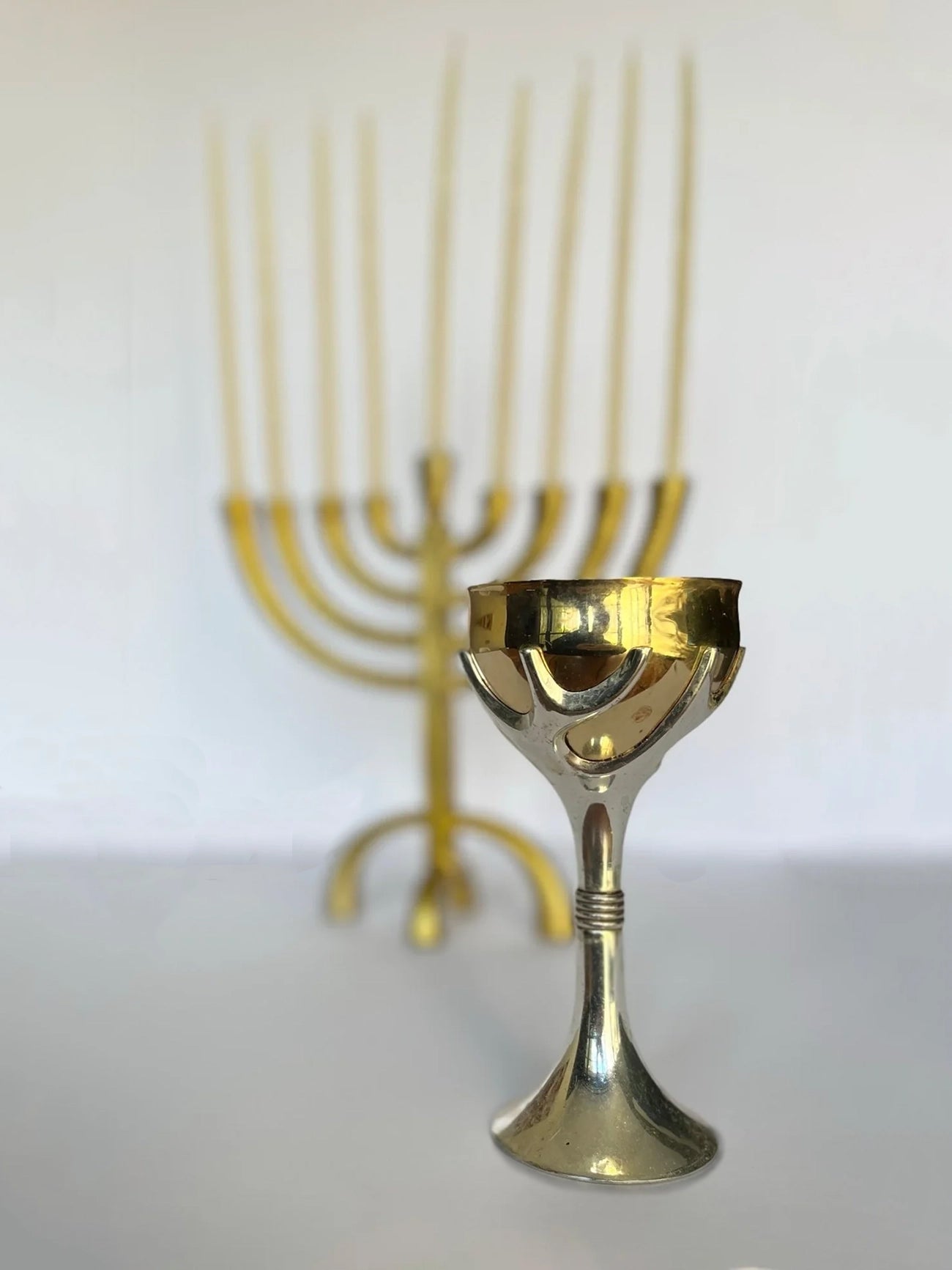 Kiddush Cup - Tree of Life, Gold & Silver