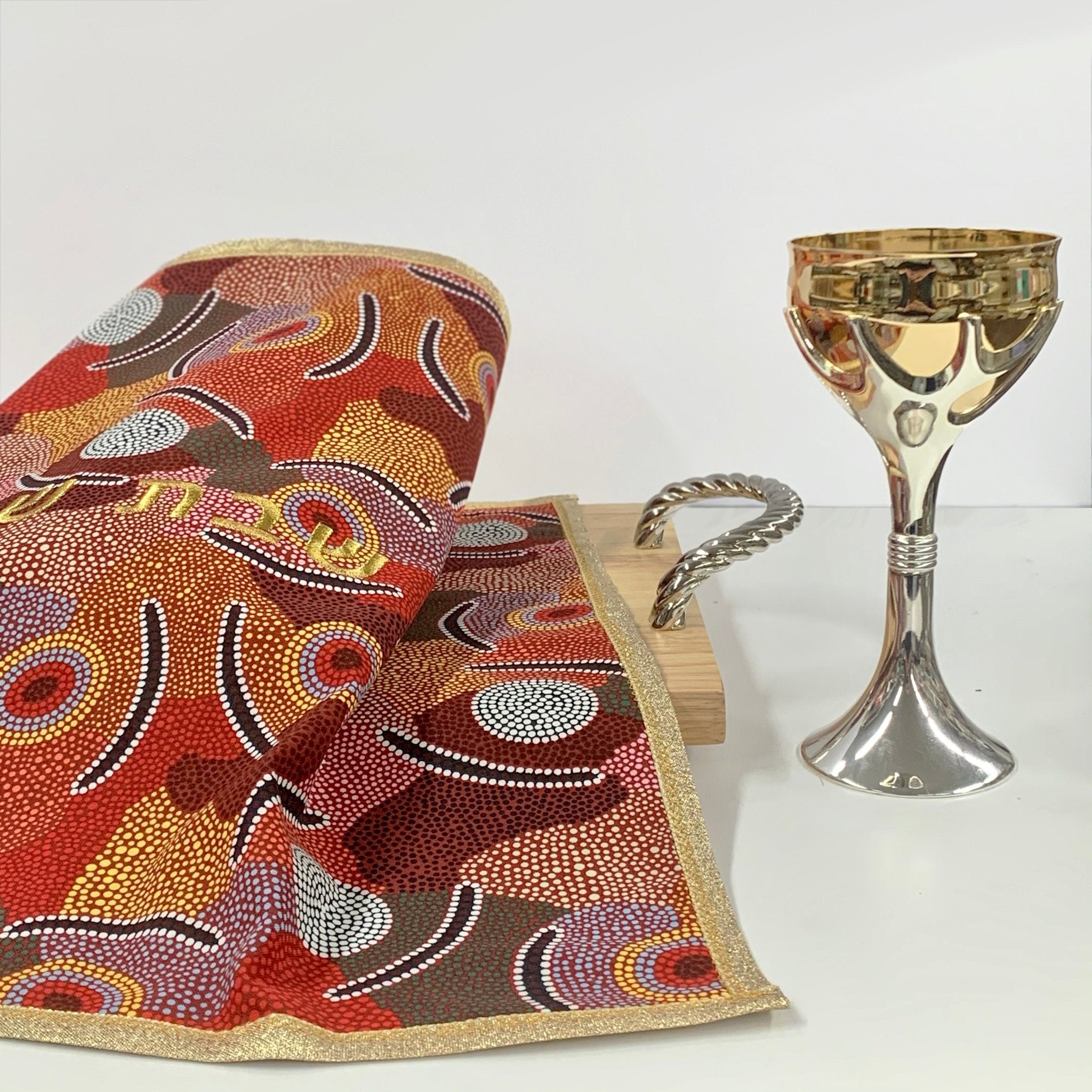 Kiddush Cup - Tree of Life, Gold & Silver