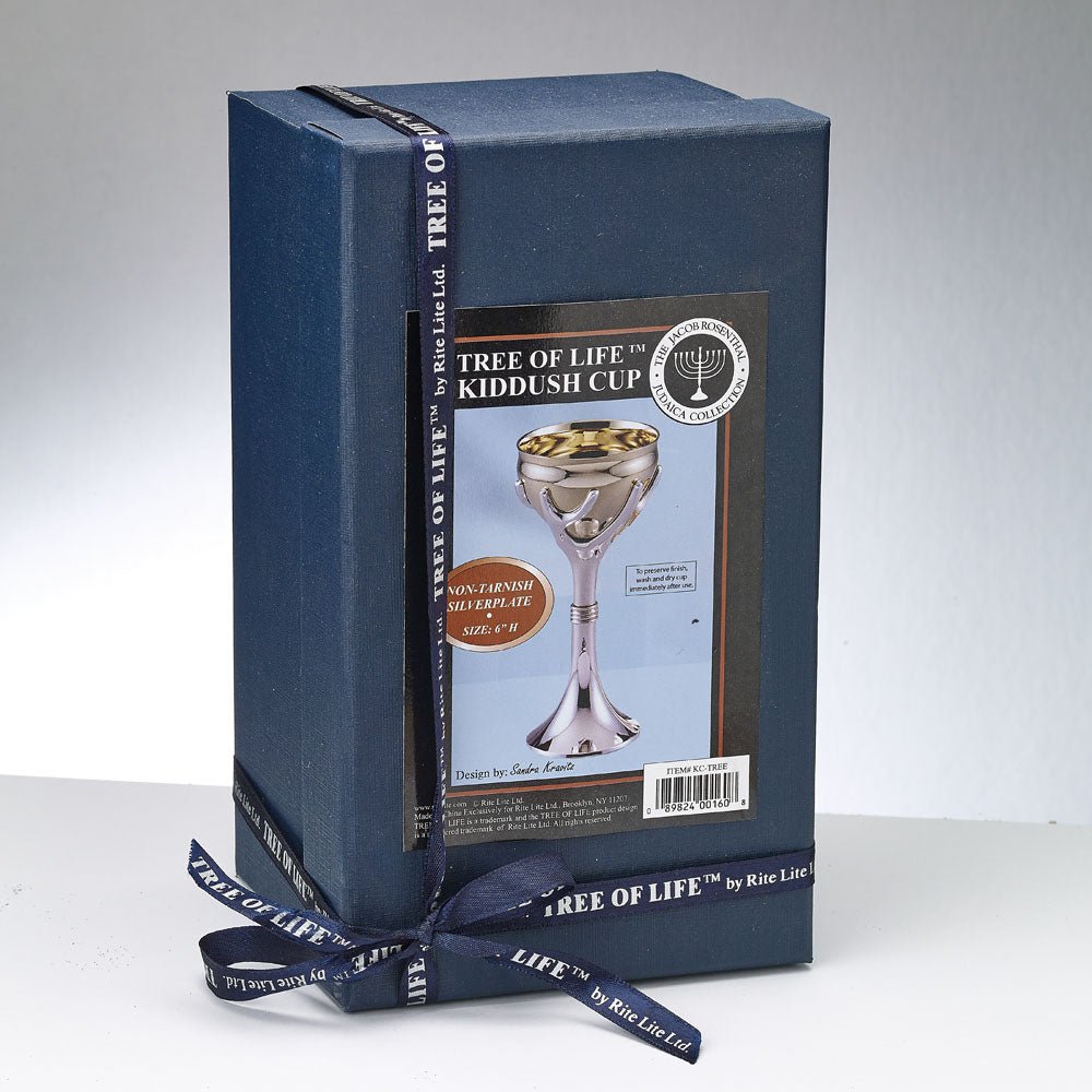 Kiddush Cup - Tree of Life, Gold & Silver