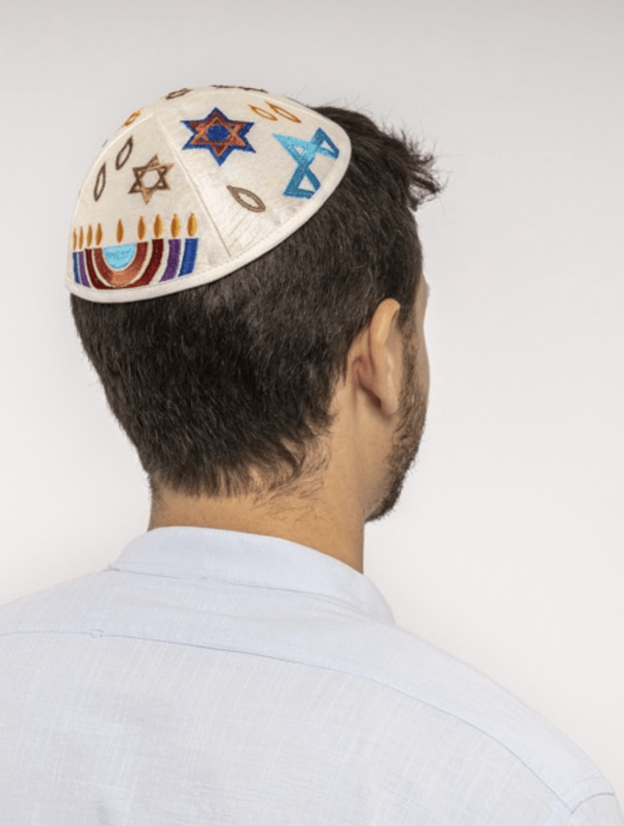 Kippah - Emanuel Menorah