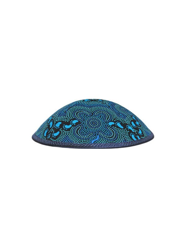 Kippah: On Walkabout (Blue) - Australian Dreaming Series