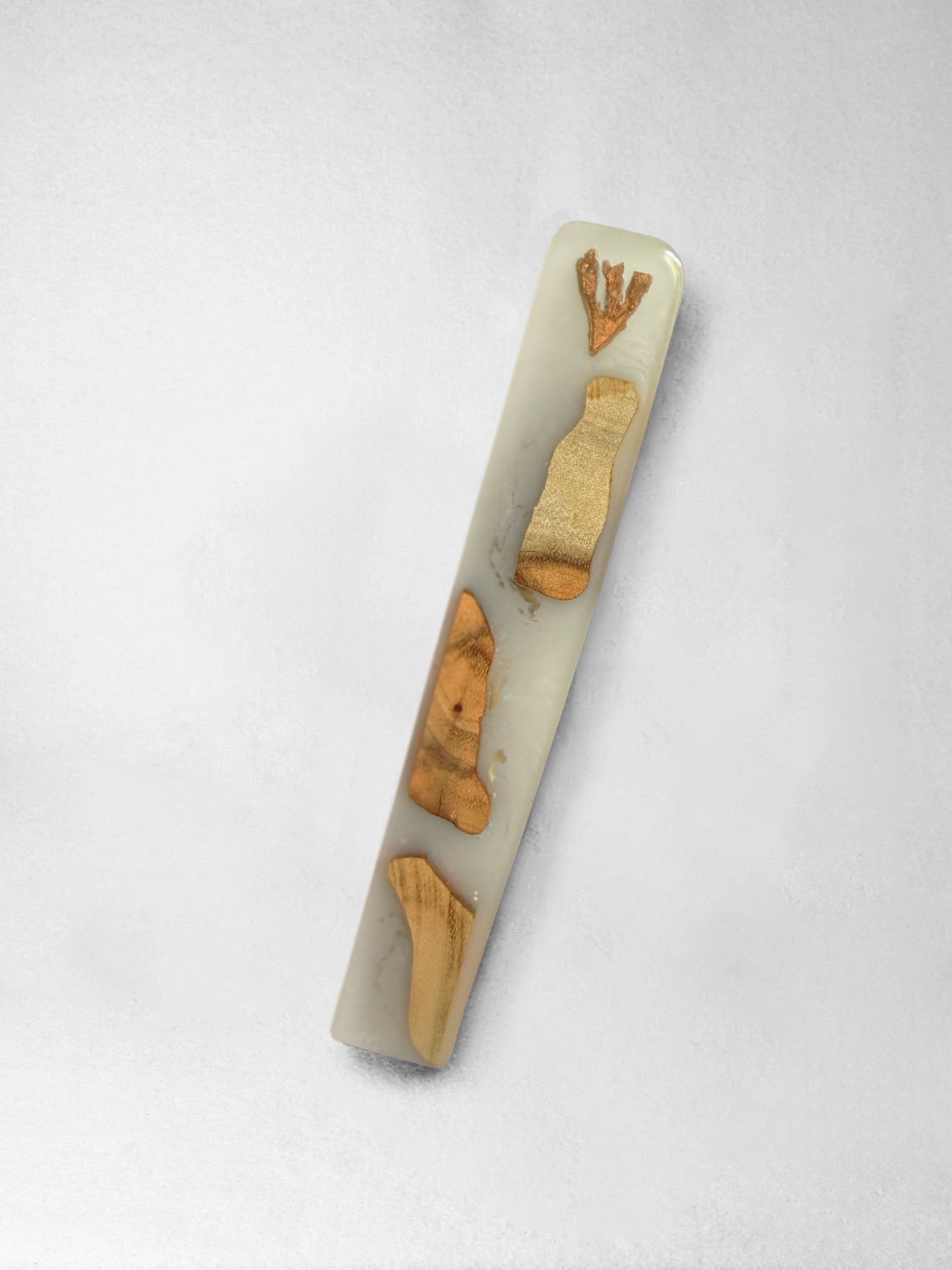Mezuzah - Resin, Camphor, Pearl White - Michael Schwartz