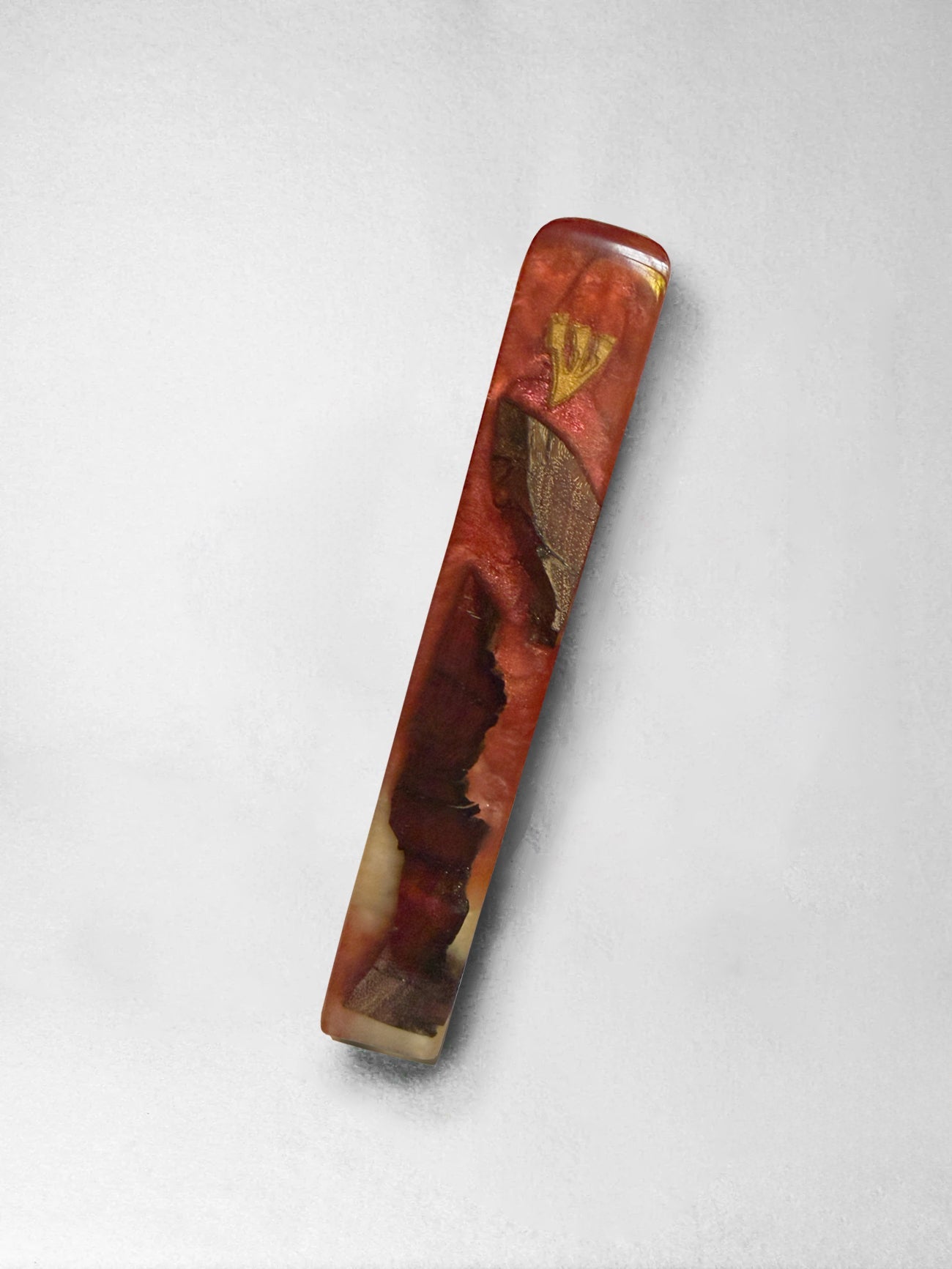 Mezuzah - Resin, Red Gum, Russet - Michael Schwartz