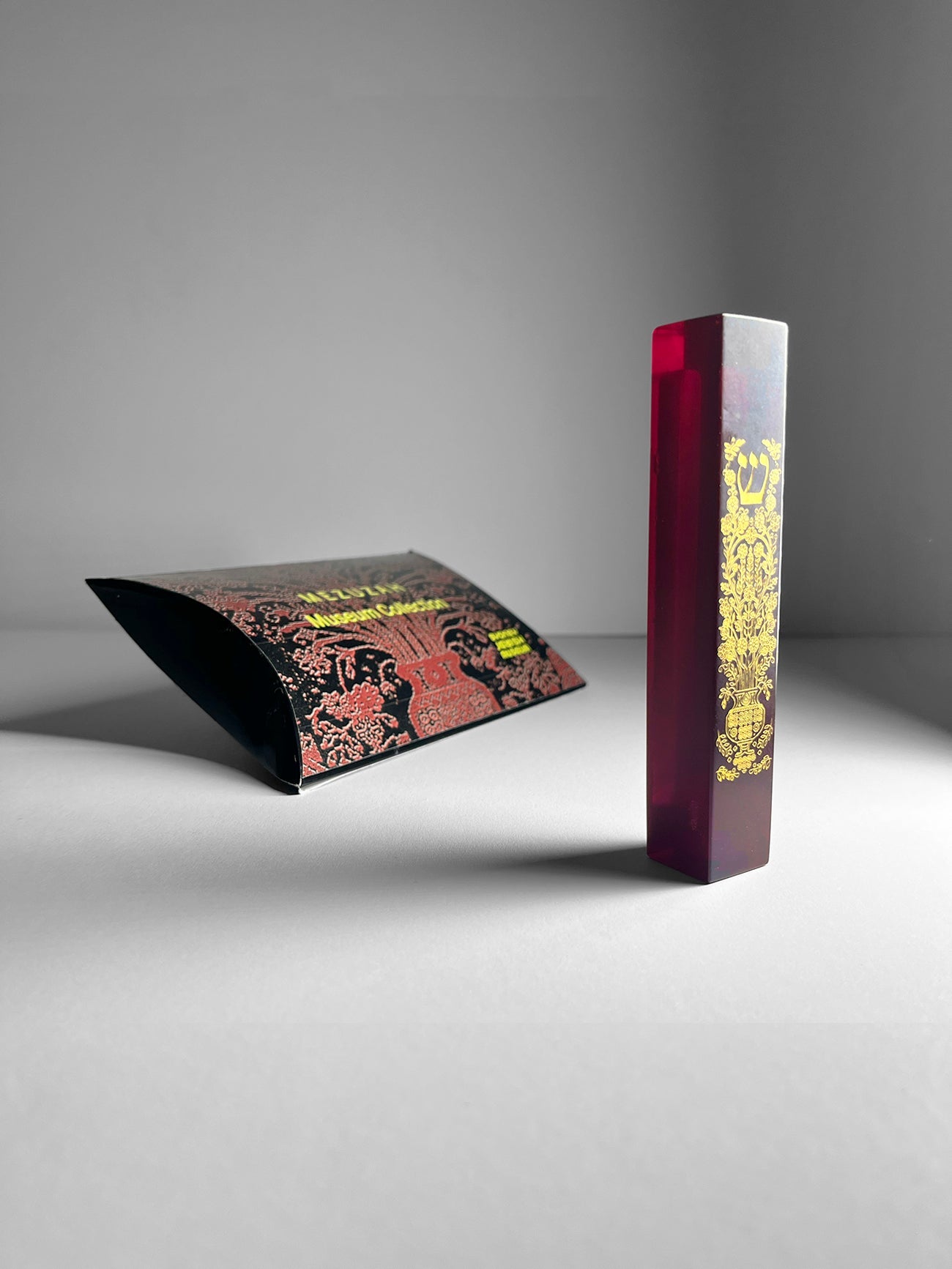 Mezuzah - Ruby Crystal - Woven Memory - Museum Collection