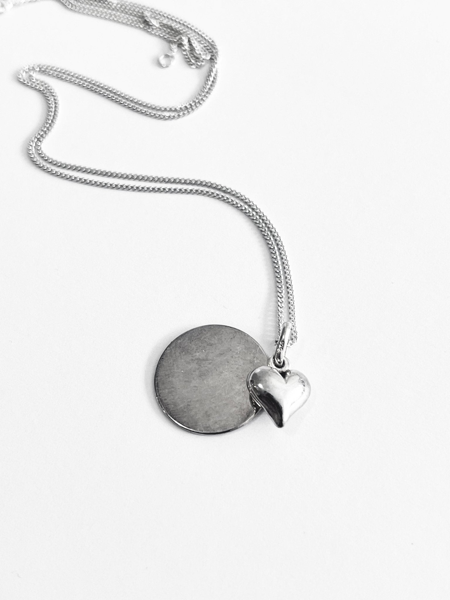 Necklace - Heart and Disc