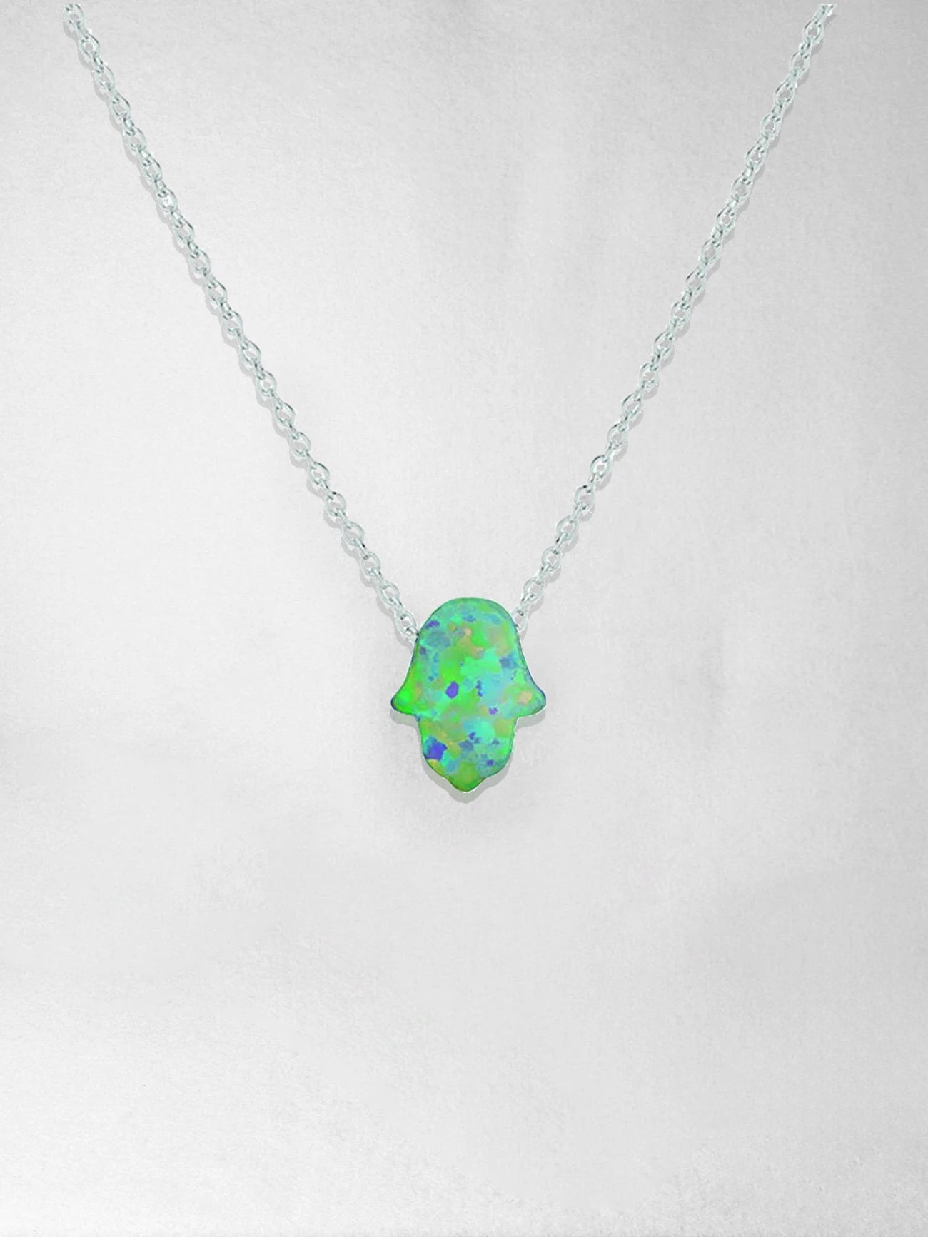 Necklace - Turquoise Opalite Hamsa