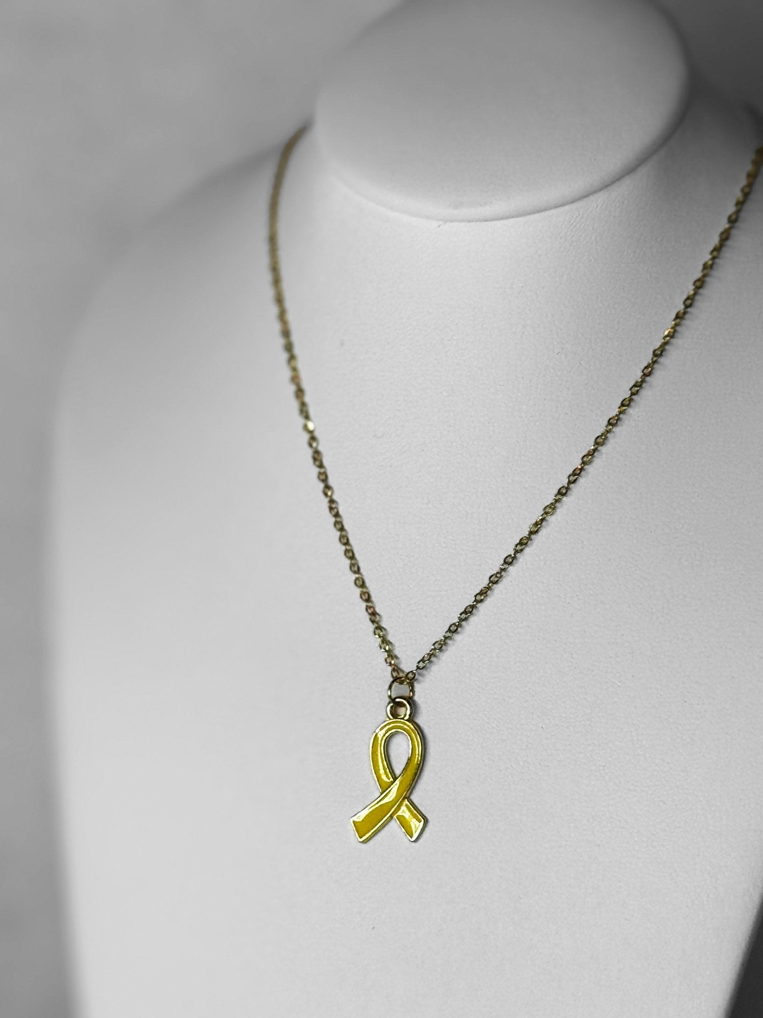 Necklace - Yellow Ribbon - Gold