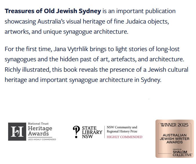 Treasures of Old Jewish Sydney - Jana Vytrhlik