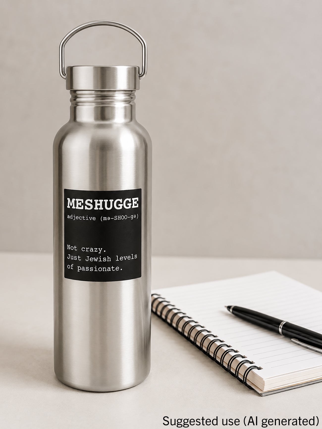 Vinyl Sticker - Meshugge (Jewish levels of Passionate)