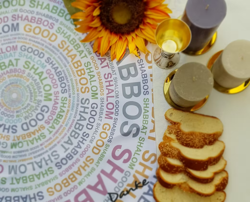 Challah Cover - Shabbat Shalom, Danke