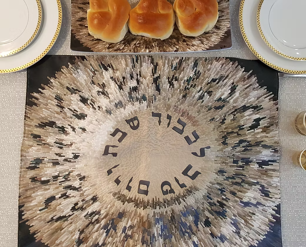 Challah Cover - Silver Burst, Danke