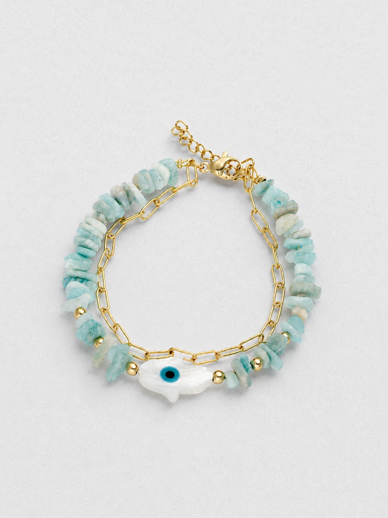 Bracelet - Stone Beaded with Hamsa