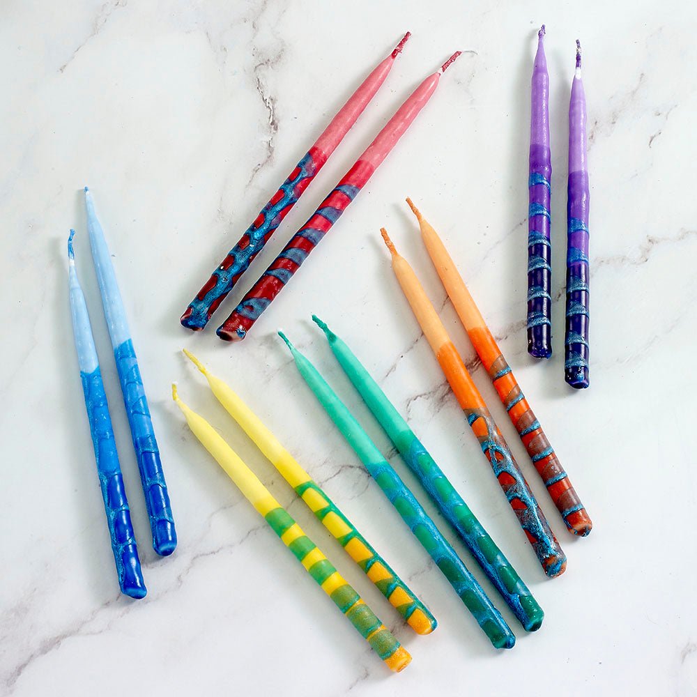 Candles - Chanukah, Premium Handcrafted multicoloured