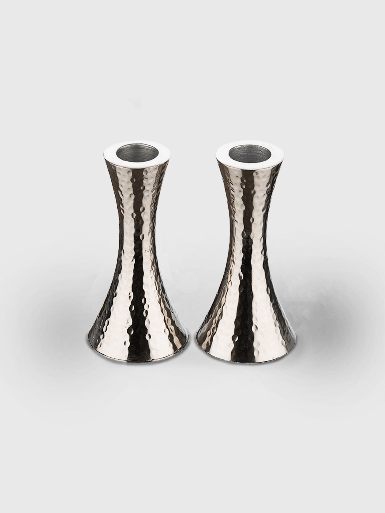 Candlestick - Sleek Nickel Polish 12cm