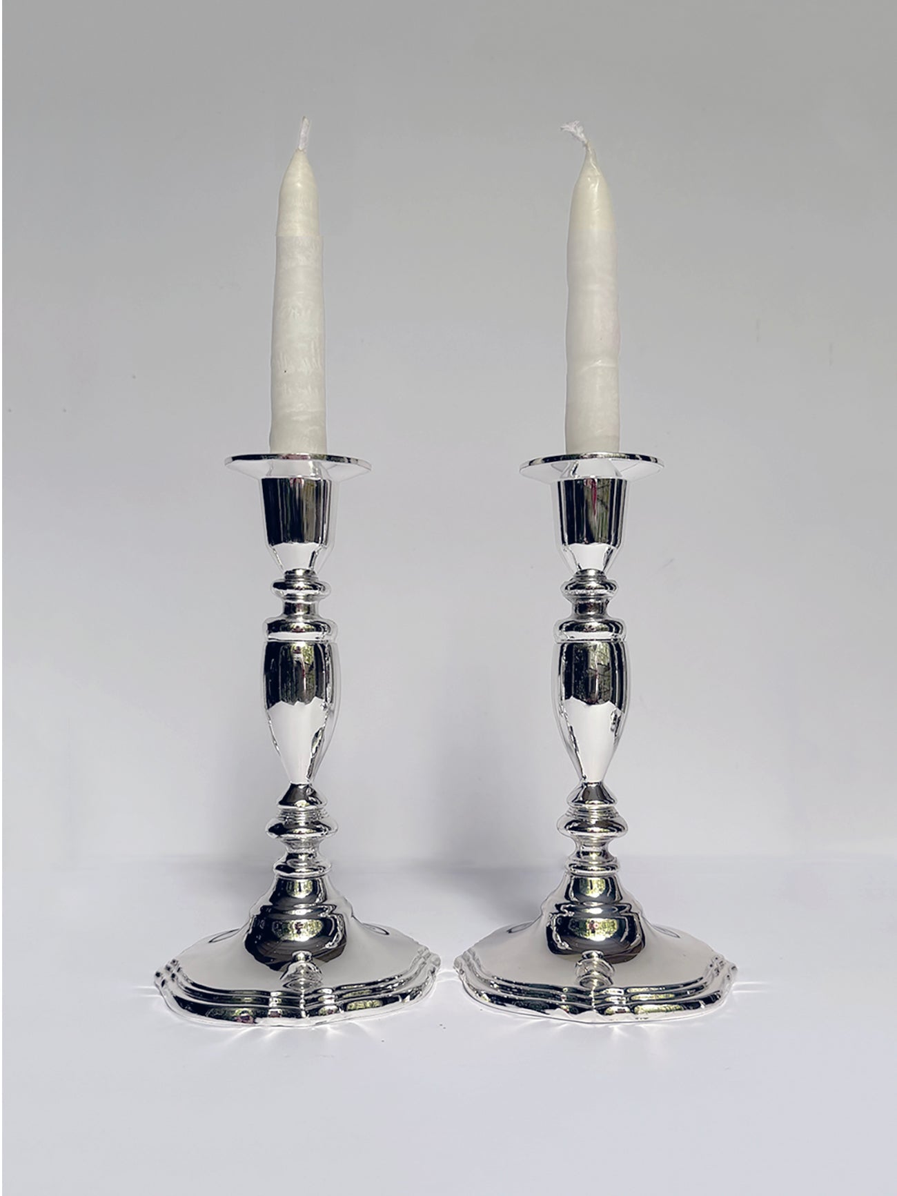 Candlesticks - Traditional Silver Plated, 18cm