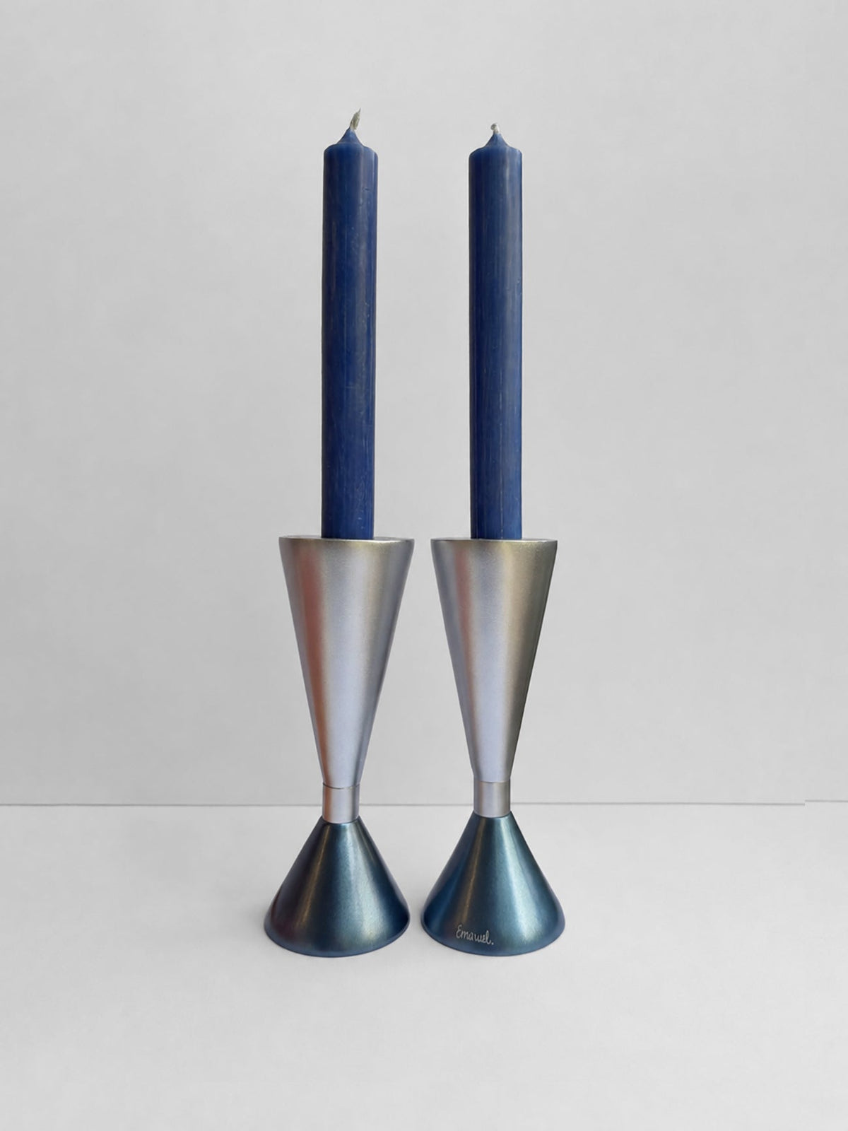 Candlesticks - Two Sided Blue/Grey, Emanuel Design