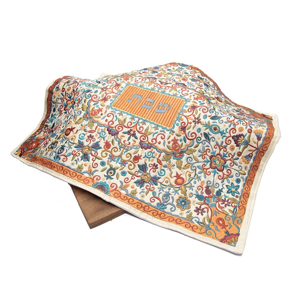 Challah Cover - All Over Floral Embroidery, Emanuel Design