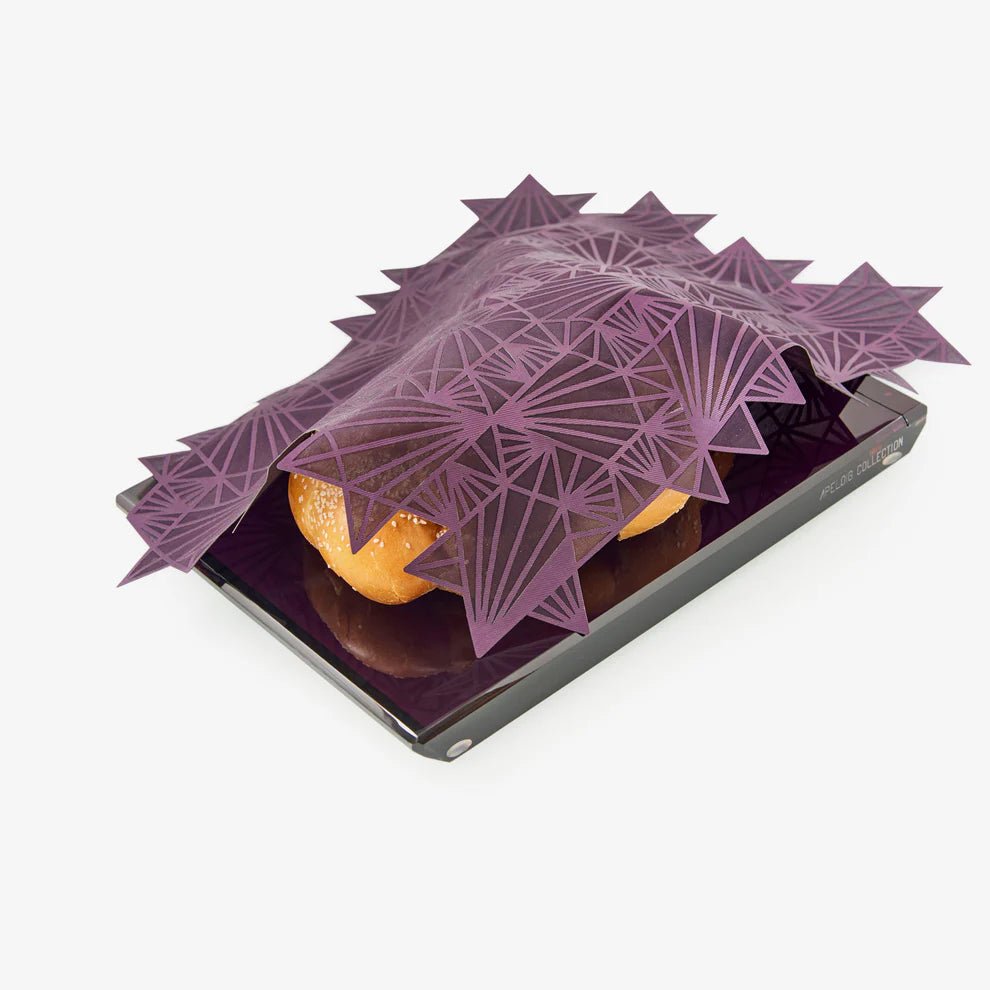 Challah Cover - Apeloig, Geometric, Eggplant