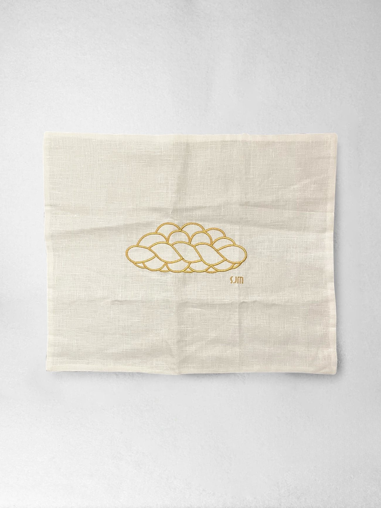 Challah Cover - Challah, Cream Linen, Three Generations
