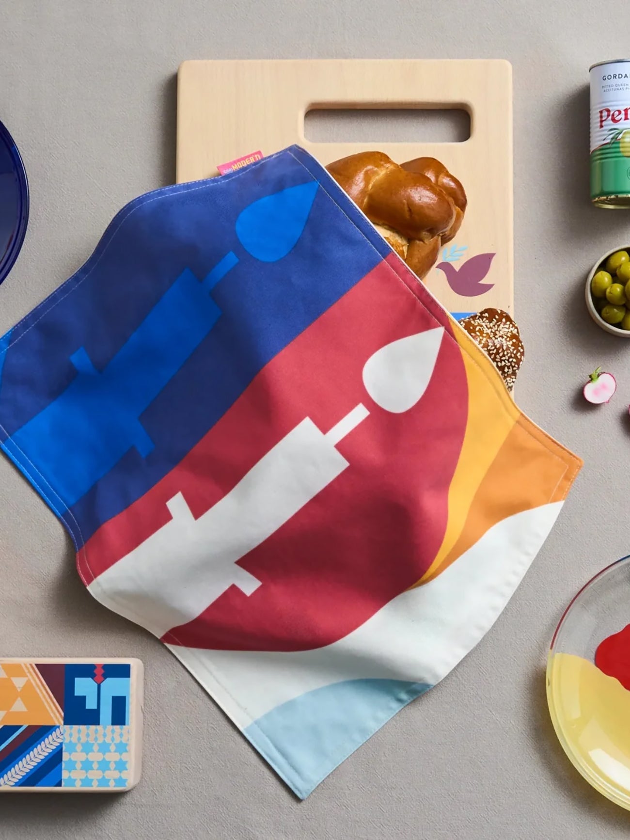 Challah Cover - Chutzpah, Chai Modern
