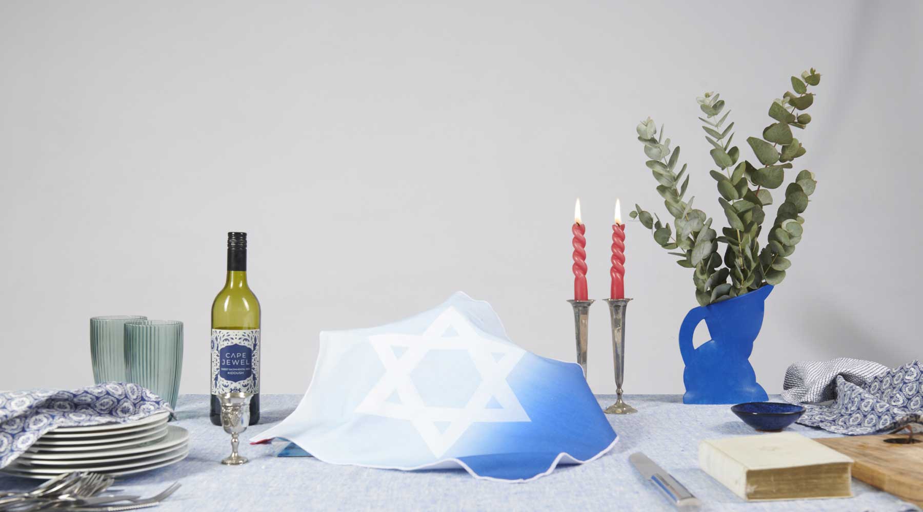 Challah Cover - Oy Vey, Chai Modern