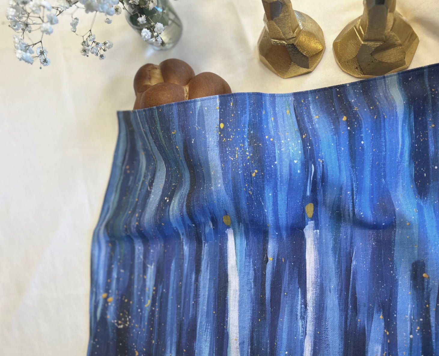 Challah Cover - Shabbat Candles, Arielle Zorger