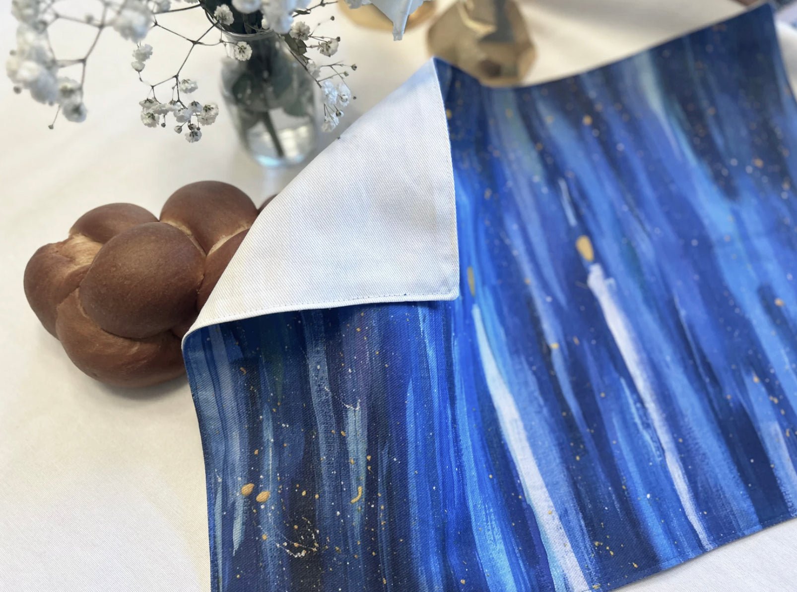 Challah Cover - Shabbat Candles, Arielle Zorger
