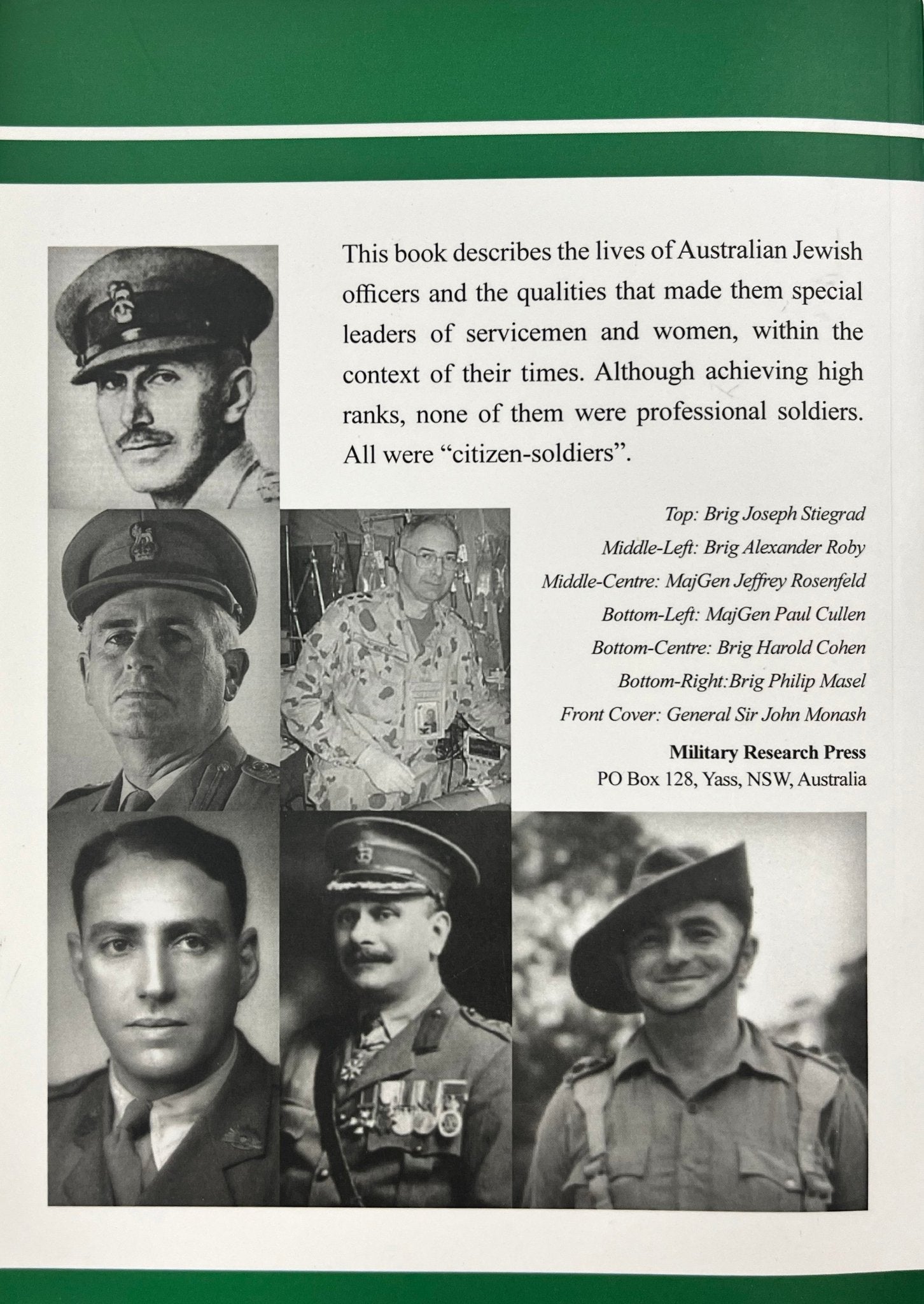 Citizen Soldiers Australian Jewish Generals and Brigadiers - Kevin Baker