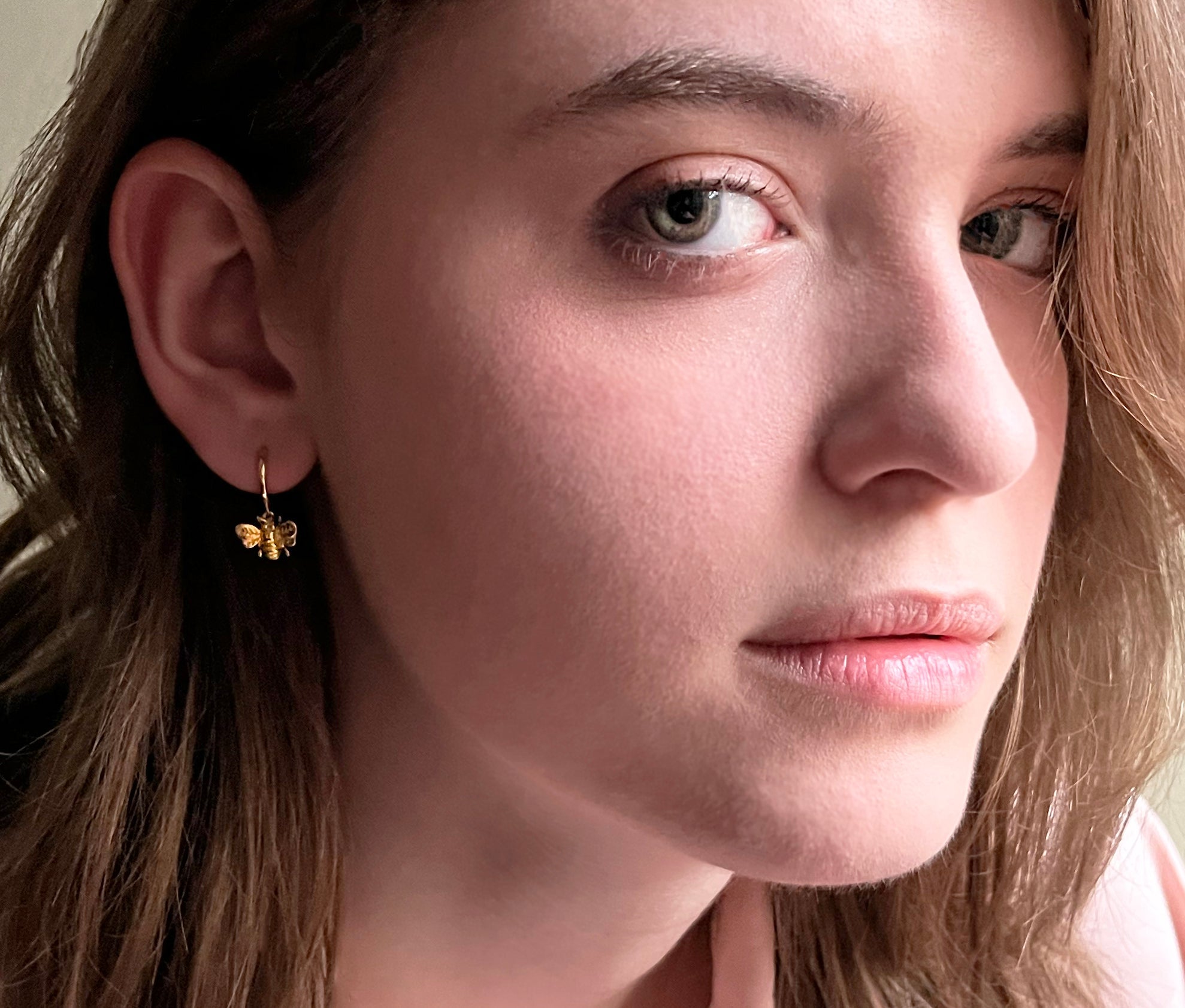 Earrings - Bees, gold plated