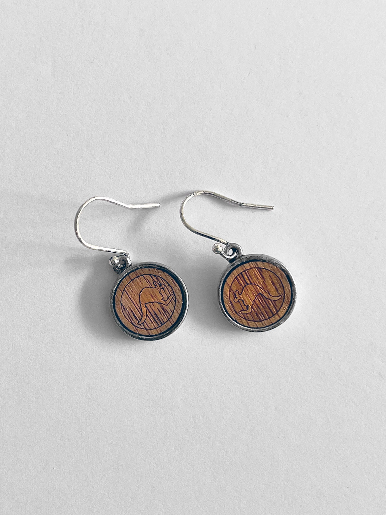 Earrings - Kangaroo (Drop medallion)